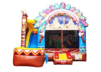 Pronájem skákacího hradu Indián se skluzavkou